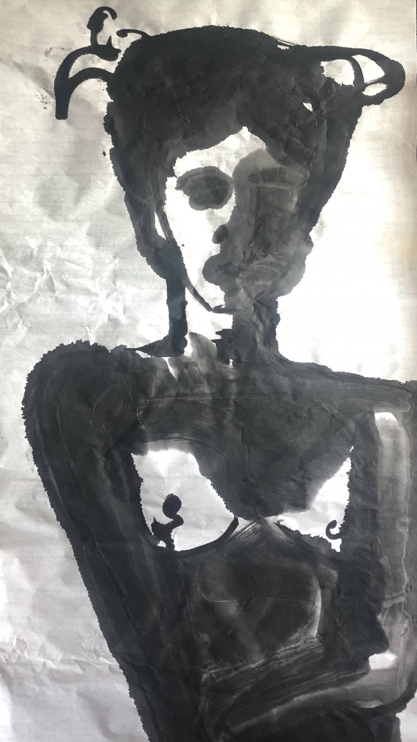 Atenea Tinta china sobre papel