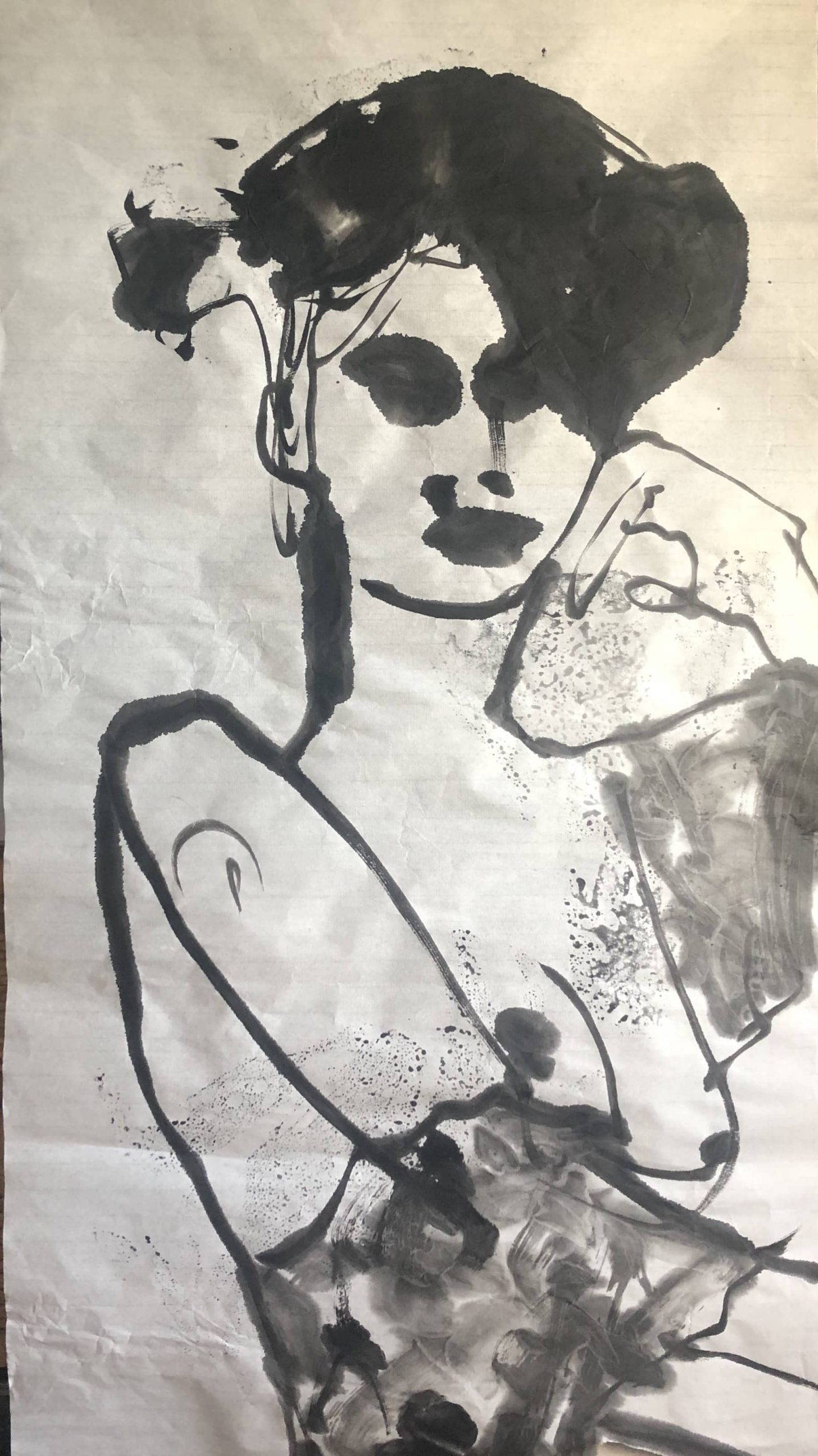 Gaia Tinta china sobre papel